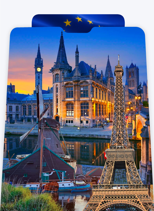 تور ترکیبی فرانسه، بلژیک و هلند